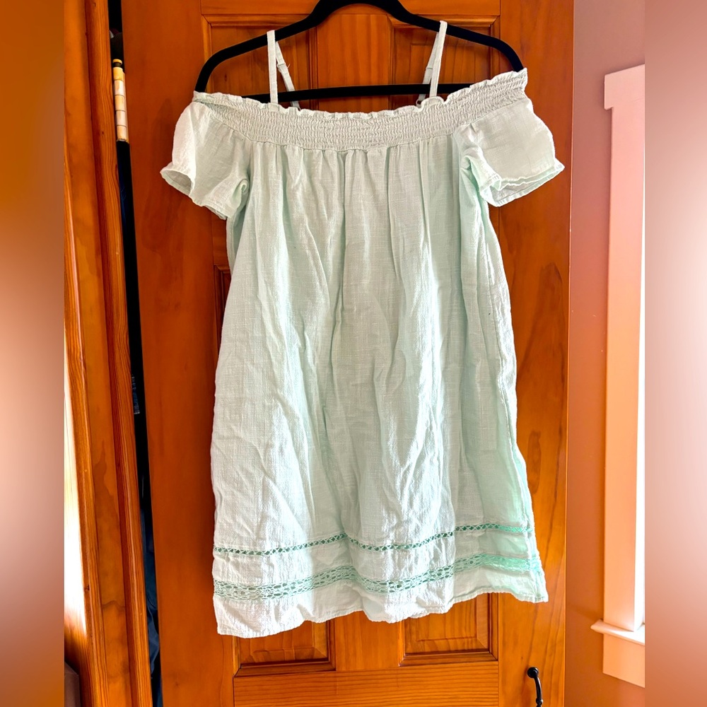 Old Navy Mint Green off the shoulder dress